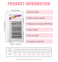 Yelix Feather Lashes Comic Spire Premade Lashes Fans Manga Anime Volume False Eyelashes Extensions for Makeup Tool