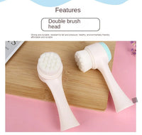 Silica Gel Facial Brush Double Sided Facial Cleanser Blackhead Removing Product Pore Cleaner Exfoliating Facial Brush Face Brush