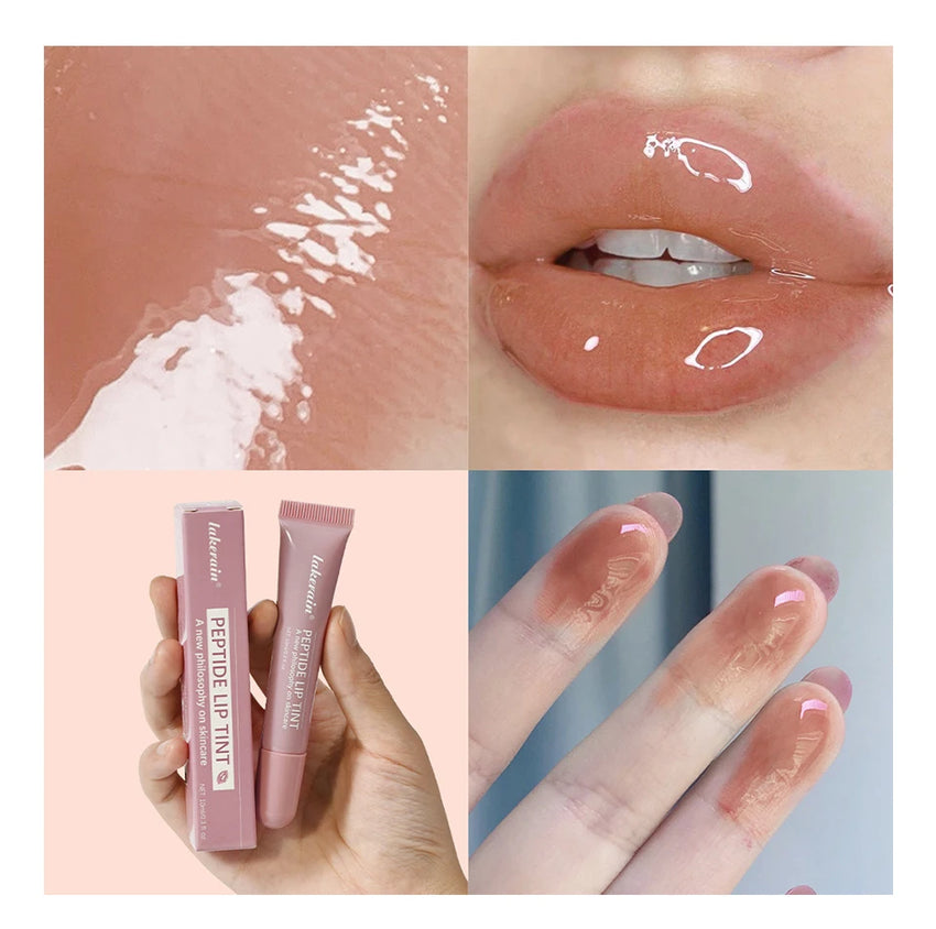 10ml Lip Glaze Moisturizing Jelly Lip Enrichment Oil Lasting Water Light Glass Lip Plump Oil Remove Line Lip Protection Serum