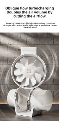 Exhaust Fan Home Mute Inline Duct Fan Bathroom Exhaust Fan Ventilation Equipment Kitchen Bathroom Wall Mounted Air Purifying Ve