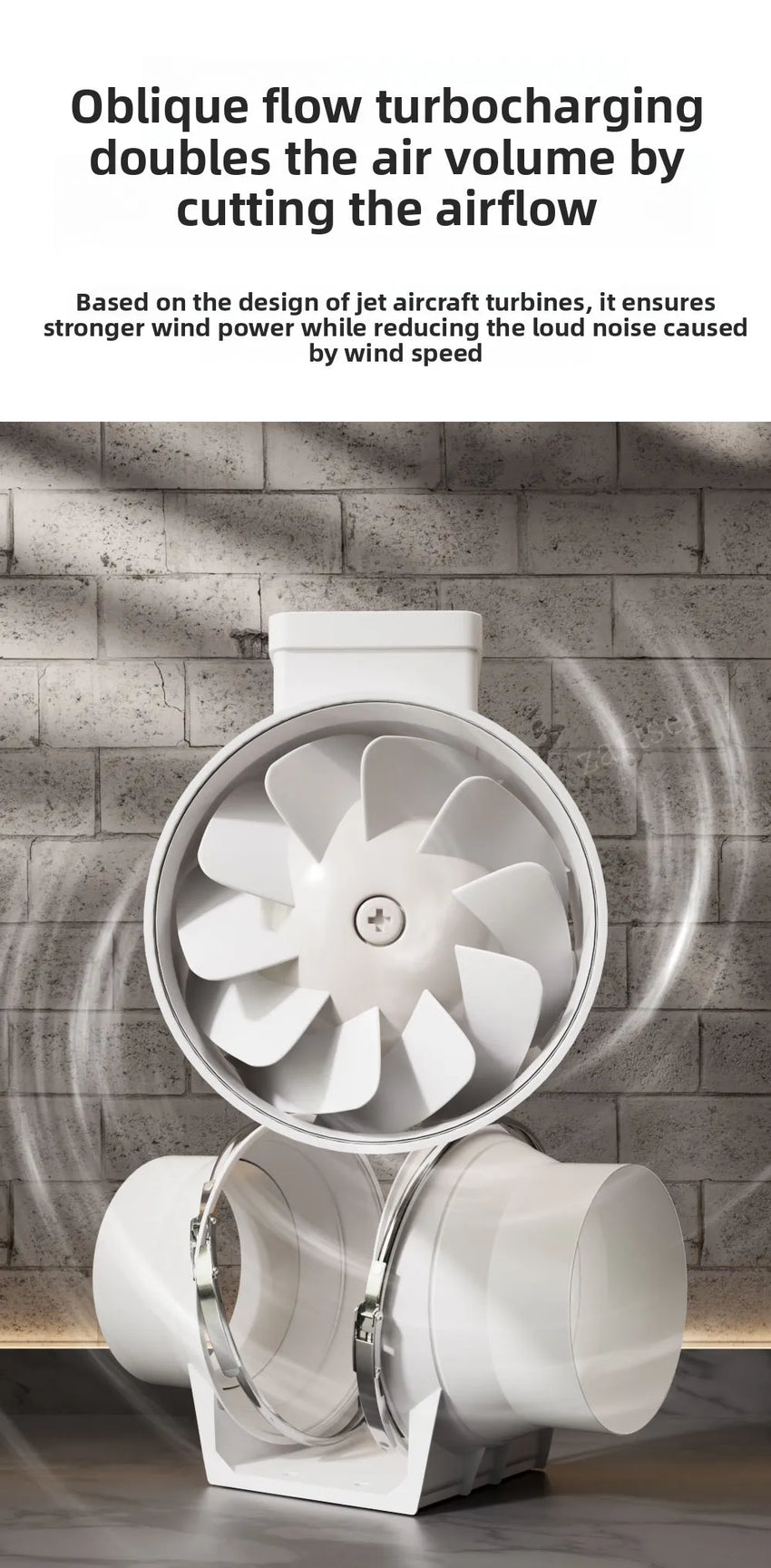Exhaust Fan Home Mute Inline Duct Fan Bathroom Exhaust Fan Ventilation Equipment Kitchen Bathroom Wall Mounted Air Purifying Ve