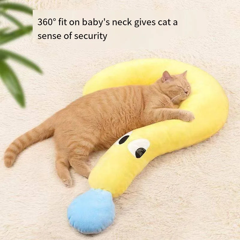 1 Pc Pet Little Pillow U-Shaped Neck Protector Deep Sleep for Puppy Kitten Pillow Dog Cat Headrest Sleeping Pillow Pet Supplies