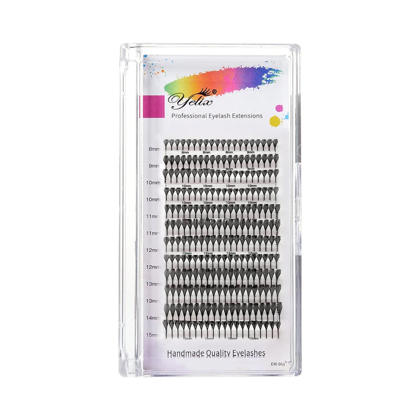 Yelix Feather Lashes Comic Spire Premade Lashes Fans Manga Anime Volume False Eyelashes Extensions for Makeup Tool
