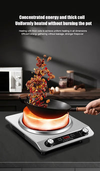 5000W Household Concave Induction Cooker High Power Intense Fire Non-Radiative Multifunction Stir Frying Electric Stove