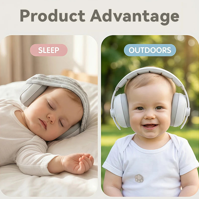New Baby Ear Protection Noise Cancelling Headphones for Babies, 2-in-1 Baby Ear Protection, Baby Travel Essentials for Outdoor