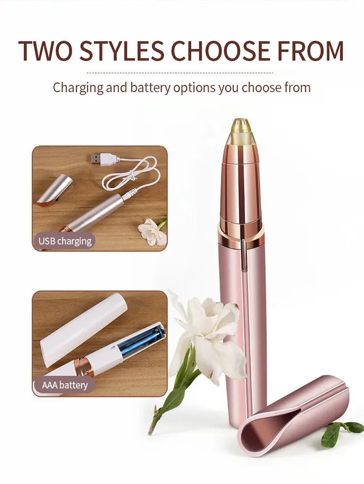 2026 New Electric Eyebrow Trimmer Pen Automatic Hair Removal Razor for Women Men Facial Shaver Beauty Tool Epilator