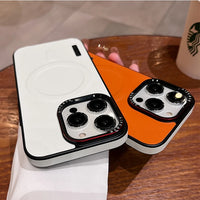For iPhone 16 Leather Case Luxury Bicolor Magnetic for Magsafe Case for iPhone 15 13 12 14 Pro Max 16Pro Max Wireless Chgarging