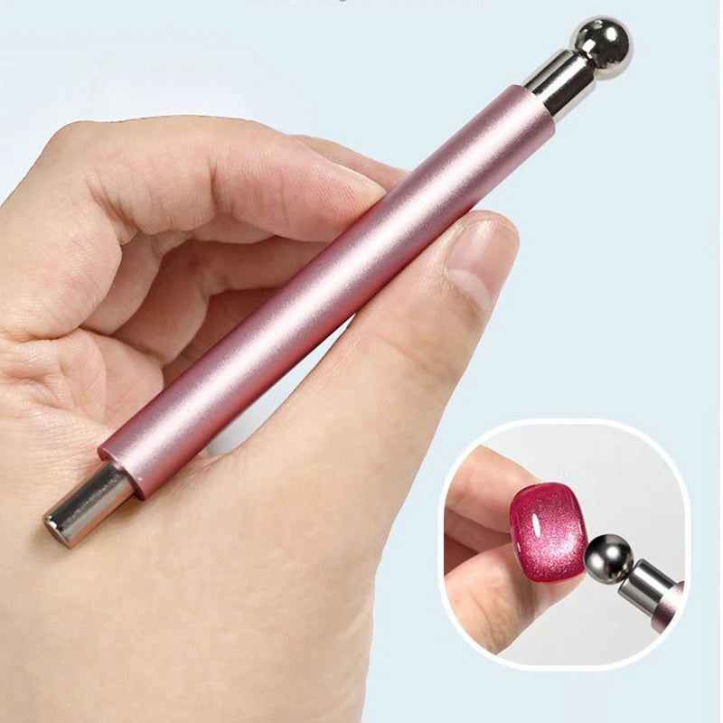 Strong magnetic Long Double Head Nail Magnet Tool Pens Magnetic Cat Eye Gel Polish Nail Art Kit for DIY Salon Studio 2030