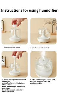 Mini humidifier colorful lamp small household spray aromatherapy machine, usb air humidifier for bedroom