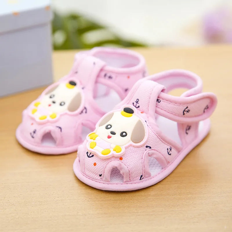 Summer Toddler Infant Kids Baby Cute Casual Princess Sandals Lovely Cartoon Soft Crib Shoes Boy Girls First Walkers Floor Shoe