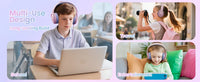 Acer HK03 Kids Wired Headphones for School 85/94dB Volume Limiter 3.5mm Jack Foldable Stereo Sound Headset for Girls Boy Gifts