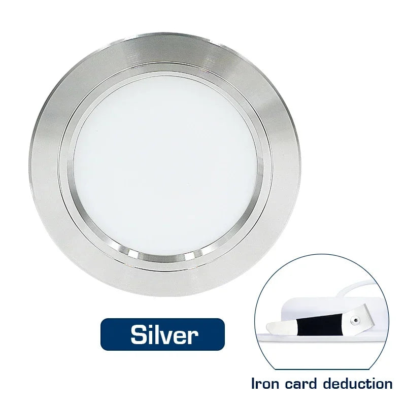 LED Downlight 12V 24V 110V 220V Spot Three Colors 5W 9W 12W 15W 18W Recessed in Led Ceiling Downlight Light Cold Warm White Lamp