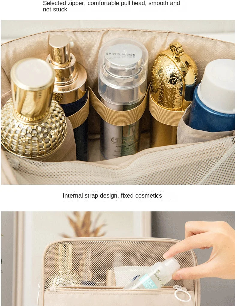 Makeup Bag Travel Cosmetic Bags Toiletries Organizer Waterproof Storage Neceser Bathroom Hook Wash Pouch High Quality Women