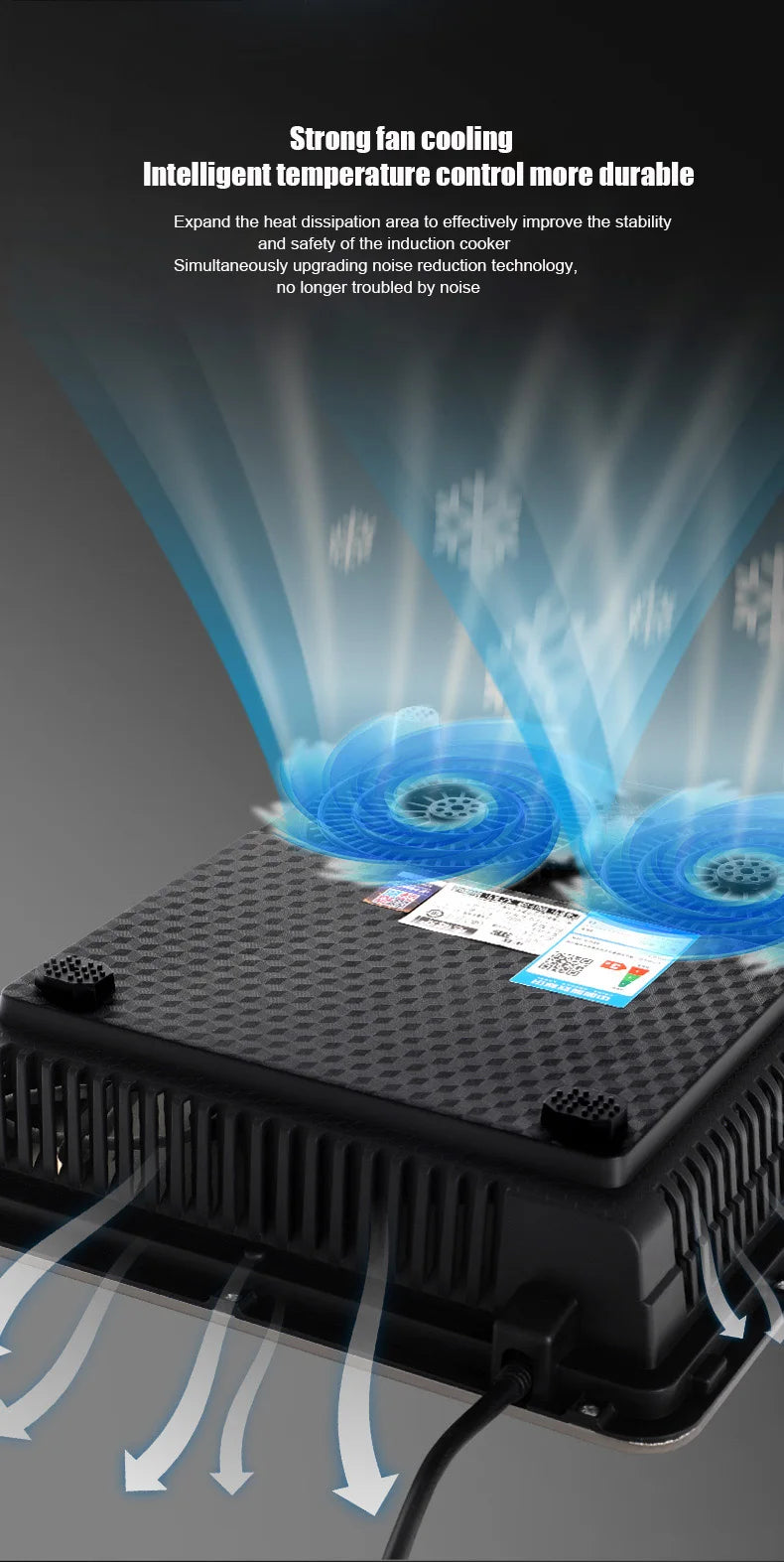 5000W Household Concave Induction Cooker High Power Intense Fire Non-Radiative Multifunction Stir Frying Electric Stove