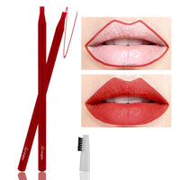2PCS Professional Microblading Brow Mark Pencil Permanent Red Lip Contour Pen Tattoo Waterproof Art Tint Makeup Eyebrow Pen