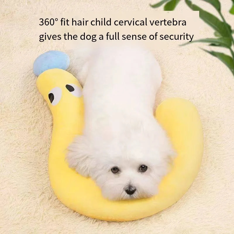 1 Pc Pet Little Pillow U-Shaped Neck Protector Deep Sleep for Puppy Kitten Pillow Dog Cat Headrest Sleeping Pillow Pet Supplies