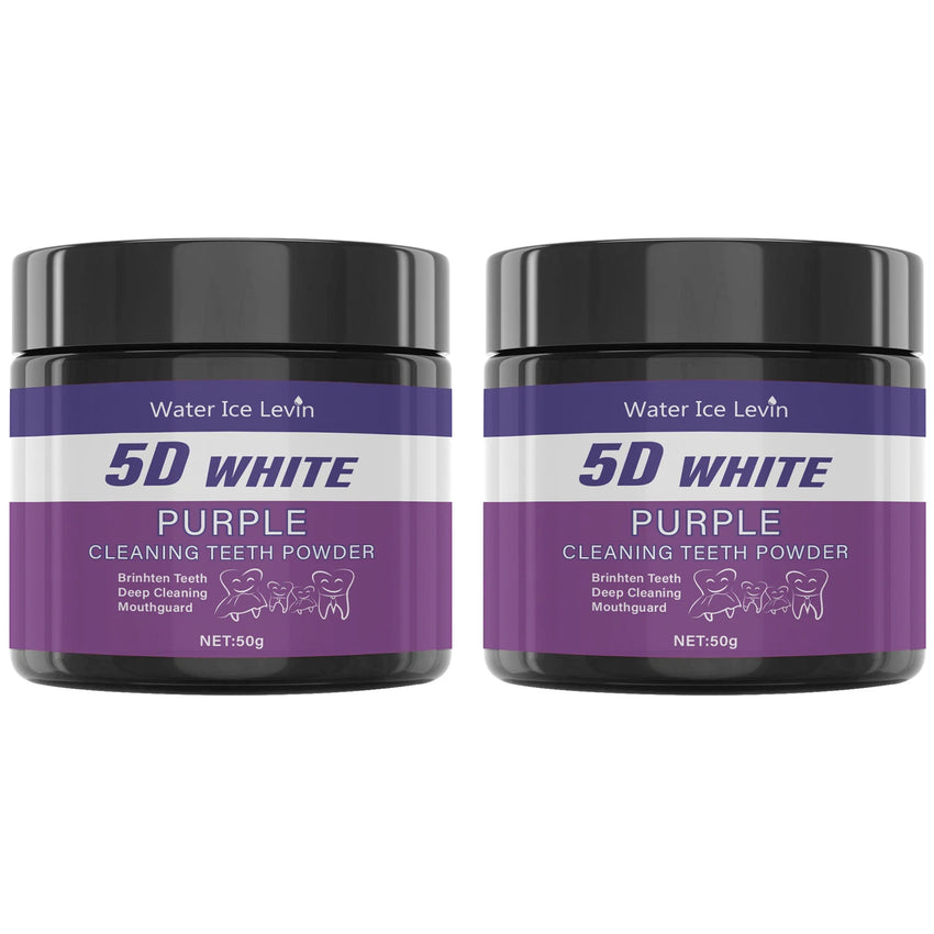 Purple Teeth Cleaning Powder - No Sulfuric Acid, Deep Cleansing and Polishing, Whitens Teeth Within 5 Days, Portable Daily Use