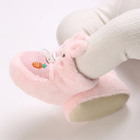 Winter New Cute Cartoon Baby Booties Boy Girl Boots Cotton Soft-Sole Non-Slip Warm Toddler First Walkers Infant Crib Shoes