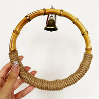 Bird Swing for Parrot Cage, Bite Resistant, Crisp Bell, Bamboo Bird Toy, Playing Toy, Pet Supplies