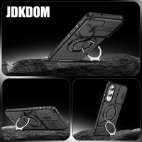 JDKDOM Push Window Case For Samsung S26 S25 Edge S24 S23 FE Plus Note 20 Ultra A57 A17 A07 A56 A36 A26 A16 A06 Bracket Cover