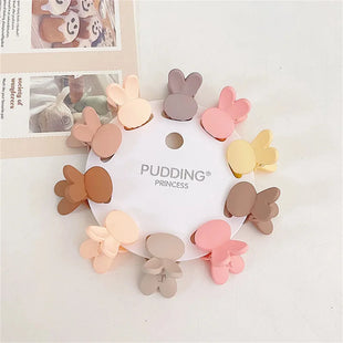 10Pcs/Set Mini Cute Oatmeal Color Clip Hyuna Style Solid Color Hair Clip Children's Bangs Broken Hair Clip Hair Accessories