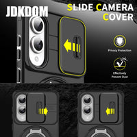 JDKDOM Push Window Case For Samsung S26 S25 Edge S24 S23 FE Plus Note 20 Ultra A57 A17 A07 A56 A36 A26 A16 A06 Bracket Cover
