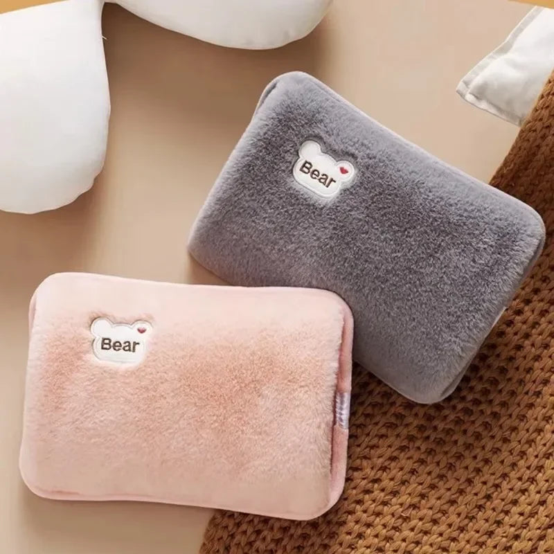 Electric Hot Water Bag Home Heater Soft Winter Hand Warmer Reusable Bottle EU Plug Rechargeable Pocket Warmer Home Office