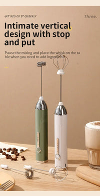 TINSOL 2025 New Wireless Mini Handheld Milk Frother Type-C Rechargeable Coffee Frother Portable Kitchen Cooking Tool Foam Mixer
