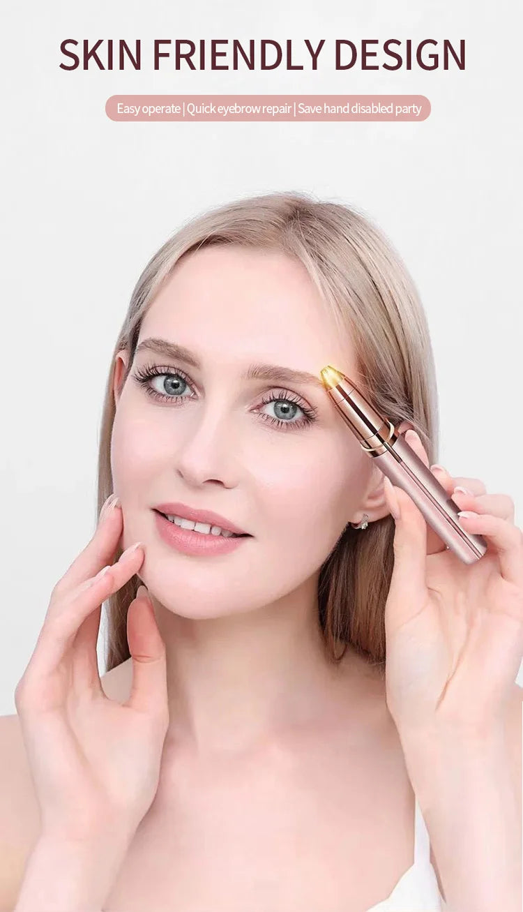 2026 New Electric Eyebrow Trimmer Pen Automatic Hair Removal Razor for Women Men Facial Shaver Beauty Tool Epilator