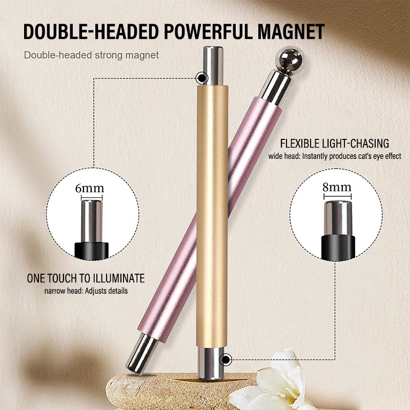 Strong magnetic Long Double Head Nail Magnet Tool Pens Magnetic Cat Eye Gel Polish Nail Art Kit for DIY Salon Studio 2030