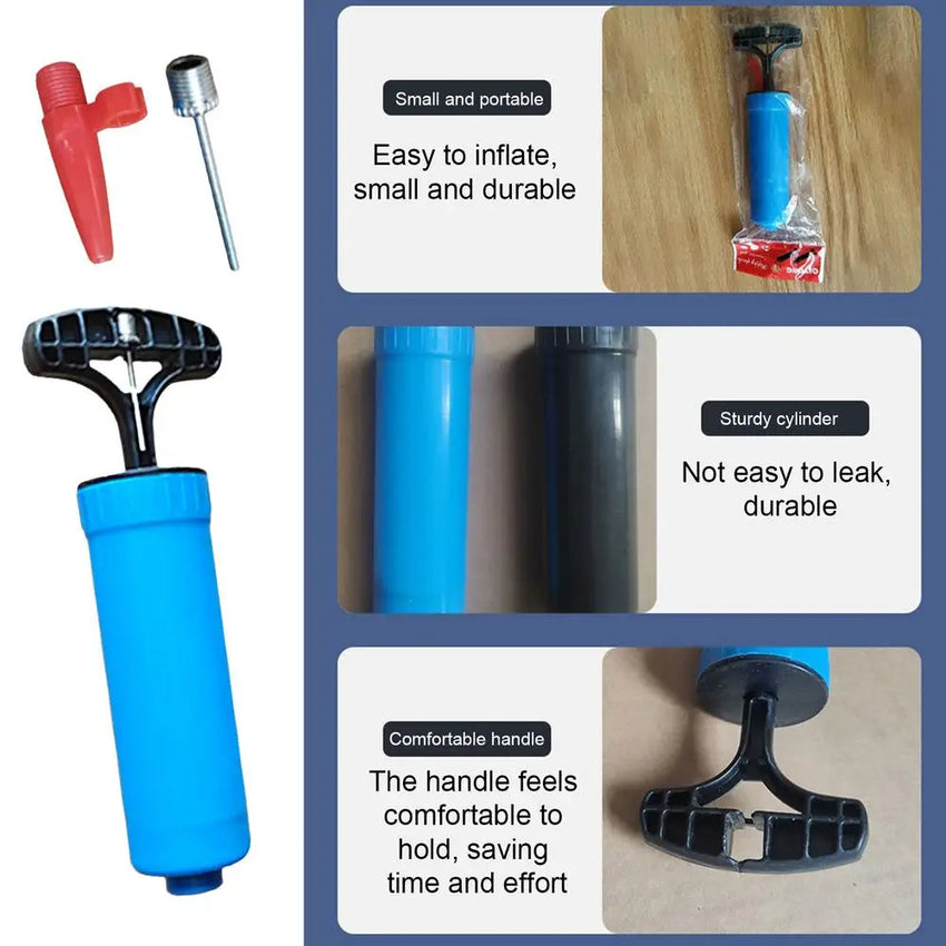 Air Pump Portable Sports Ball Hand Pump Manual Air Pump Fashionable Hand Air Pump with Needle for Volleyball  Soccer Basketball