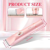 Electric Rerchargeable Lady Razor Double-Headed Waterproof Bikini Trimmer Shaver 2-In-1 Body And Facial Hair Removal Trimmer