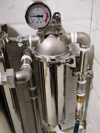 5inch Prefilter 304 Stainless steel hot water filter housing DN15 DN20 DN25 for high temperature high flow water filter housing