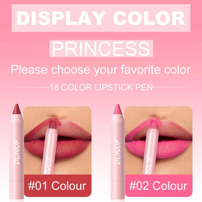 Nude Brown Lip Liner Pencil 18 Color Red Contour Tint Labial Makeup Waterproof Matte Lipstick Crayon Pen Lip Contouring Cosmetic