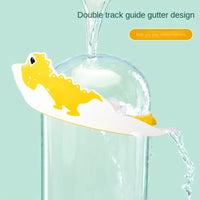 Baby Soft Rubber Waterproof Shampoo Cap Children Shampoo Artifact Baby Shampoo Cap Adjustable Ear Protectors Dinosaur Pattern