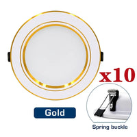10pcs/lot LED Downlight 12V 24V 110V 220V Spot Light 5W 9W 12W 15W 18W Recessed In Led Ceiling Downlight Cold Warm White Lamp