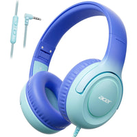 Acer HK03 Kids Wired Headphones for School 85/94dB Volume Limiter 3.5mm Jack Foldable Stereo Sound Headset for Girls Boy Gifts