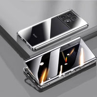 Anti Peeping Tempered Glass Metal Magnetic Privacy Phone Case For XiaoMi 17 Pro Max 15T 13T 14 Ultra Lens Protection Cover Cases
