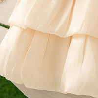 0-2 Years Baby Girl Dress Summer Pink Sweet Bow Suspender Cake Dress for Elegant Girl Party Wedding Dress