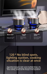 Household Range Hood for Kitchen Large Suction Range Hood Top Side Double Suction Exhaust Fan Small Kitchen Smoke Extractor