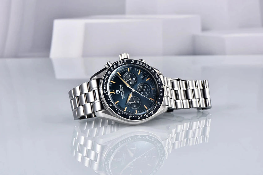 PAGANI DESIGN 2026 New Moon Watch Retro Quartz Watches For Men Stainless steel Luminous waterproof Luxury Sport Chronograph Man