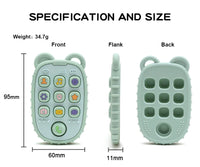 2024 New Baby Teether mobile phone Shape Silicone Teether Teething Toy Kids Sensory Educational Toy baby gift set