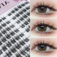 1/box 120 bundles Mink False Eyelash Natural Fishtail Lash 3D Russian Individual Eyelash Extension Cluster Makeup Tool Wholesale