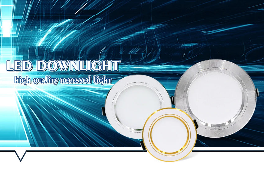 10pcs/lot LED Downlight 12V 24V 110V 220V Spot Light 5W 9W 12W 15W 18W Recessed In Led Ceiling Downlight Cold Warm White Lamp