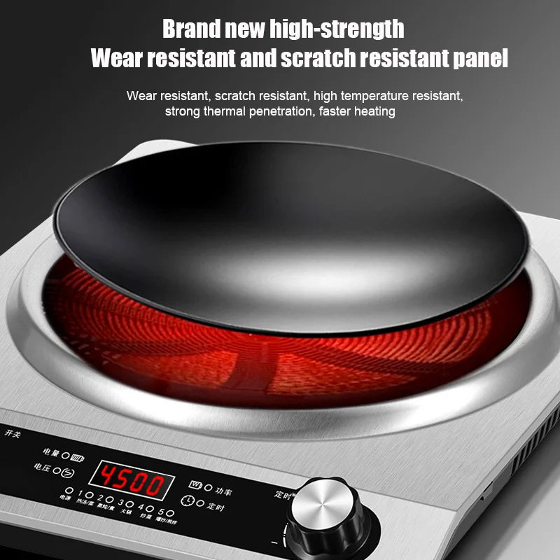 5000W Household Concave Induction Cooker High Power Intense Fire Non-Radiative Multifunction Stir Frying Electric Stove