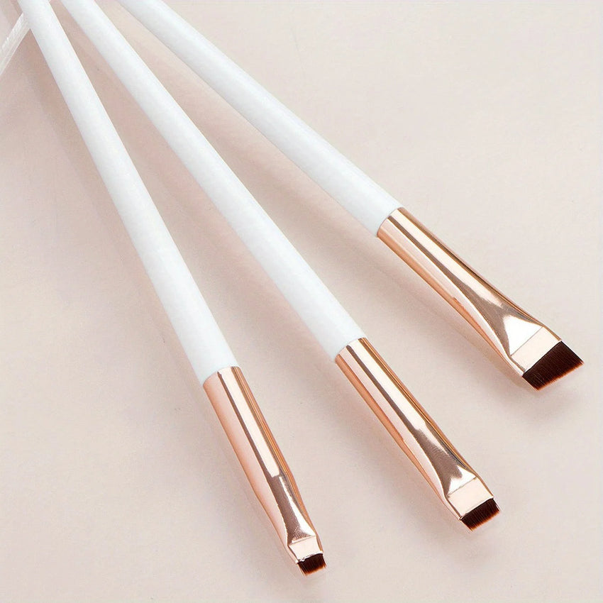 3pcs Makeup Brush Set,Blade eyeliner brush fine oblique head eyebrow brush outline eyeliner ultra-thin eye shadow brush makeup b