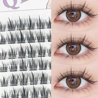1/box 120 bundles Mink False Eyelash Natural Fishtail Lash 3D Russian Individual Eyelash Extension Cluster Makeup Tool Wholesale