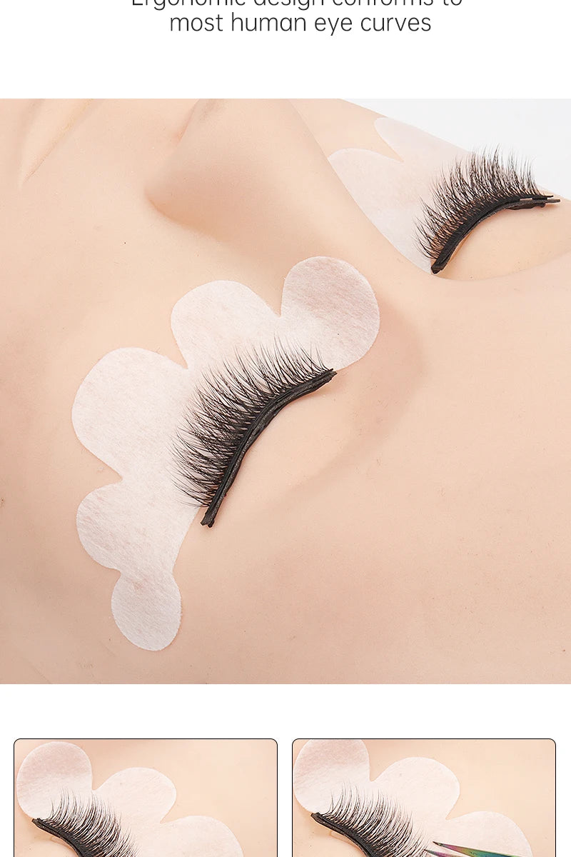 50 Pairs Cloud Shape Hydrogel Eye Patch Under Eye Pad Gel Paper Stickers Eyelash Extension Supplies Protection Eye Makeup Tool