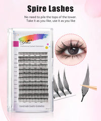Yelix Feather Lashes Comic Spire Premade Lashes Fans Manga Anime Volume False Eyelashes Extensions for Makeup Tool