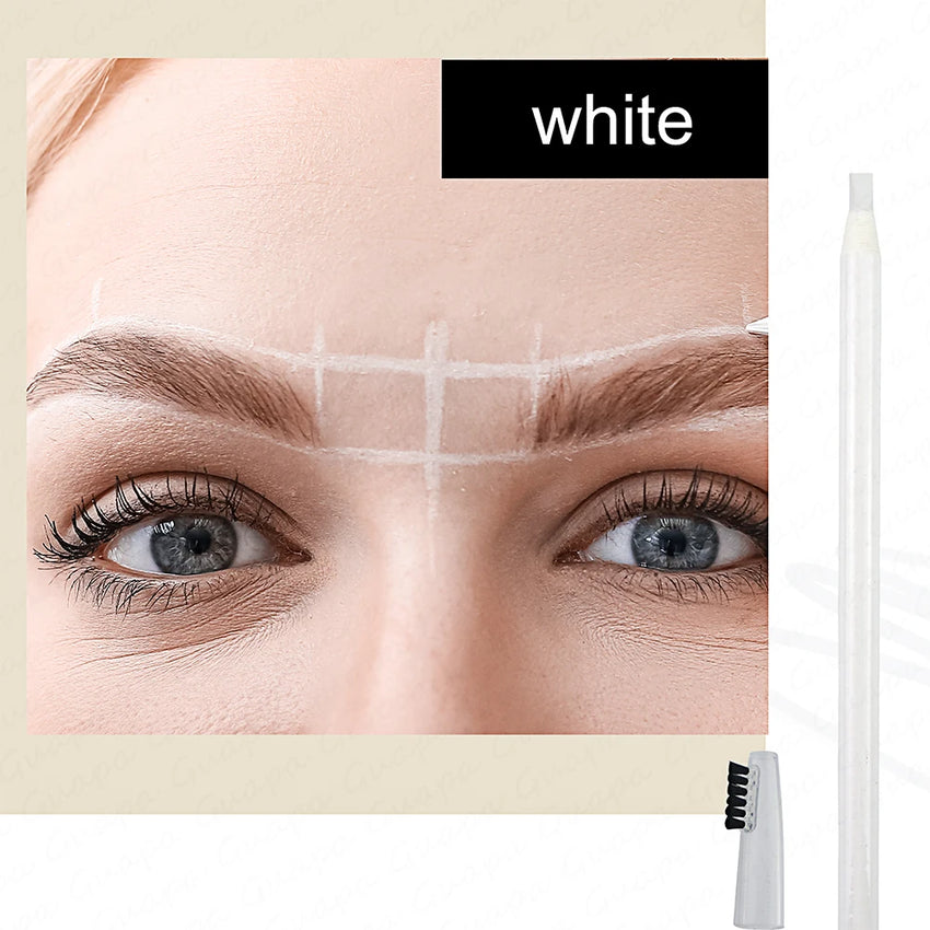 2PCS Professional Microblading Brow Mark Pencil Permanent Red Lip Contour Pen Tattoo Waterproof Art Tint Makeup Eyebrow Pen